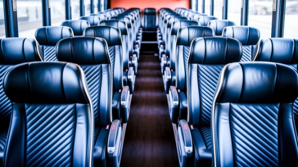 fort smith 50 passenger charter bus inside