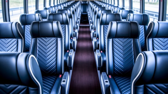 fort smith 56 passenger charter bus inside
